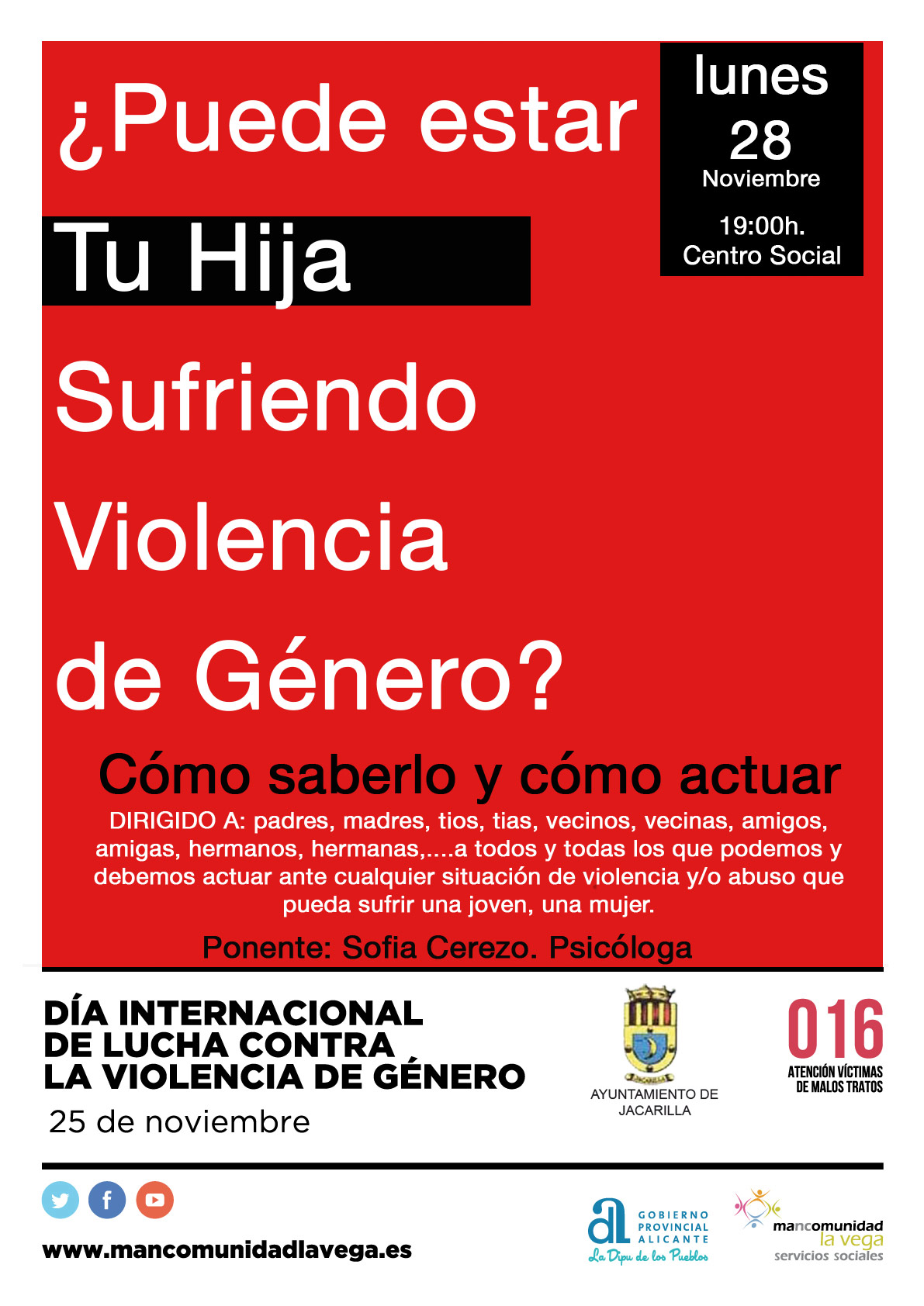 Cartel violencia de género Jacarilla 2016
