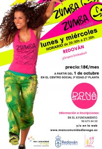 cartel zumba aeróbica Redován 2018