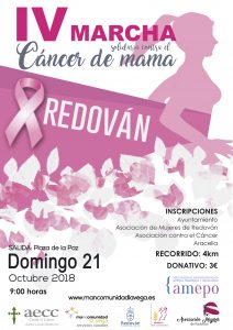 Cartel marcha solidaria cáncer de mama