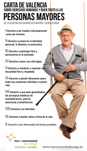 Infografia carta valenciana sobre derechos humanos personas mayores