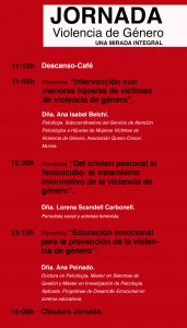 Infografía jornadas violencia de género