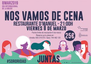 Cartel cena de mujeres Redován