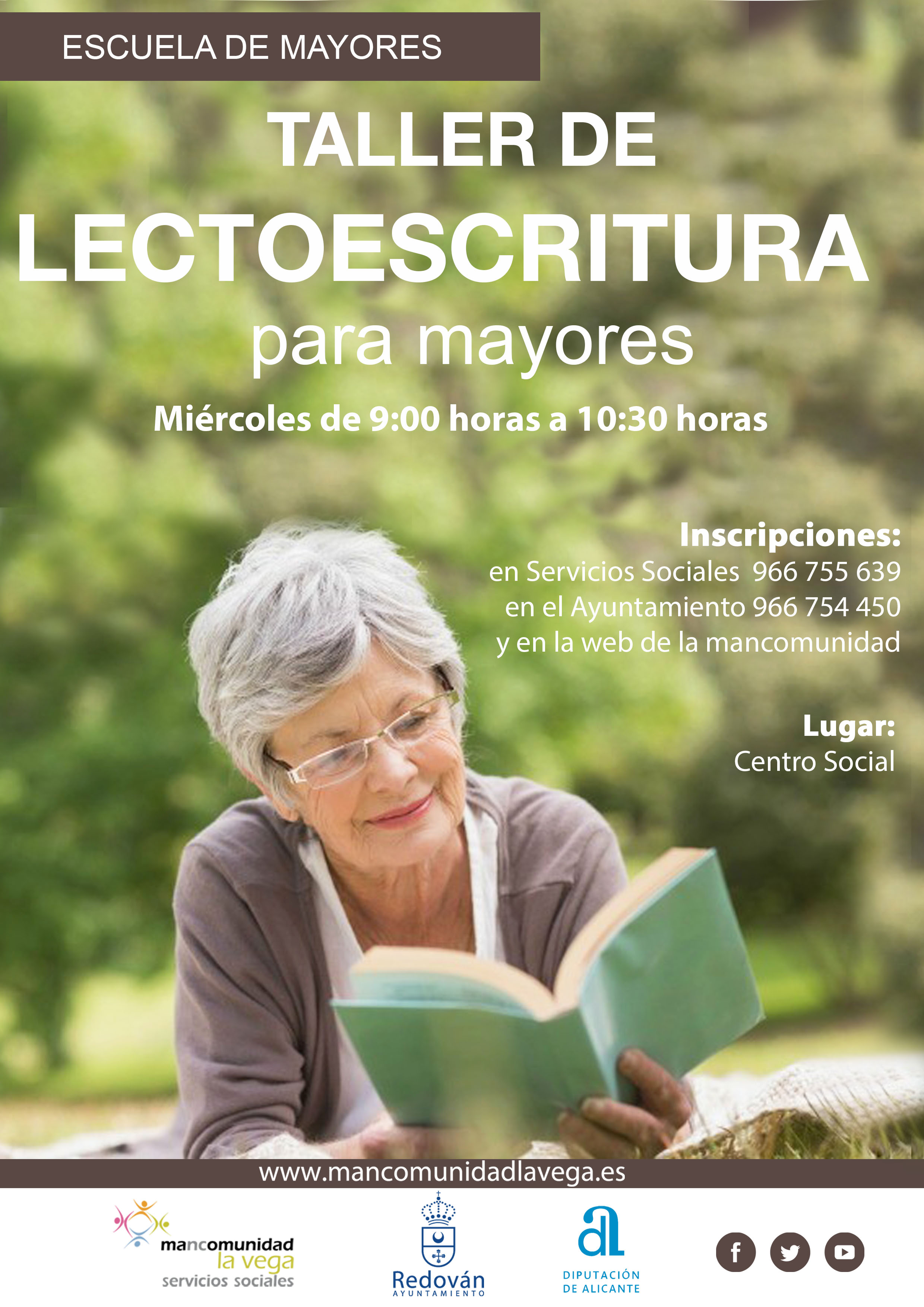 TALLER LECTOESCRITURA PARA MAYORES Mancomunidad la vega