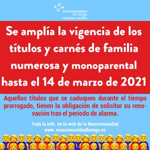 Ampliación vigencia título familia numerosa