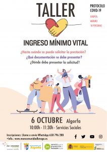 TALLER INGRESO MINIMO VITAL. ALGORFA