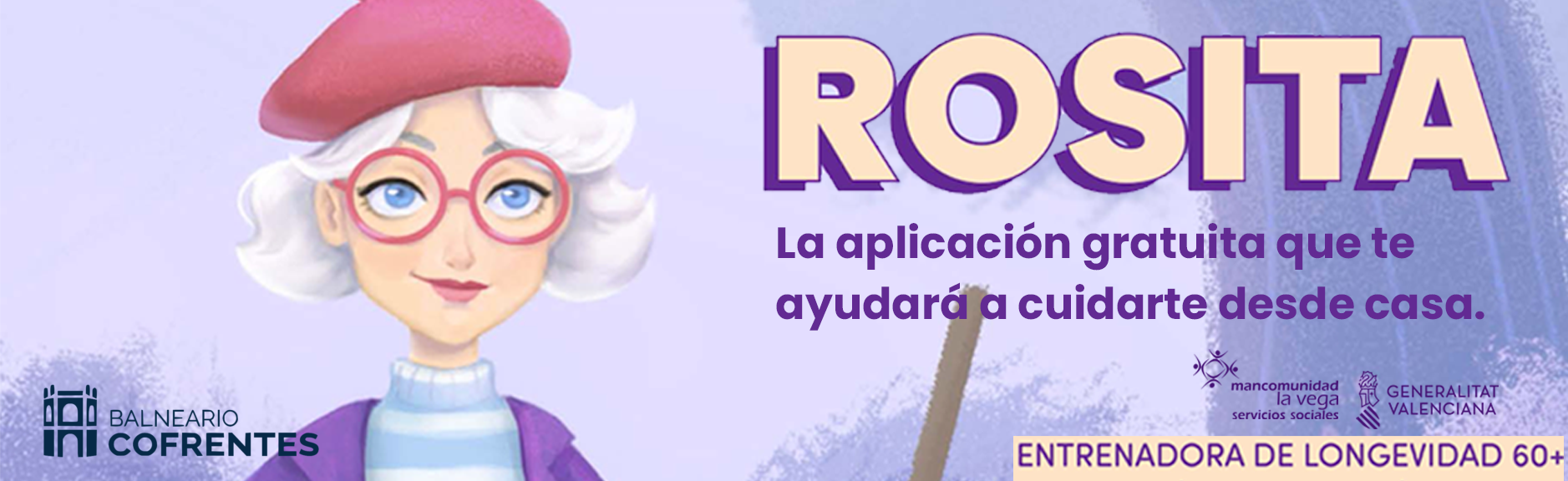 Banner Rosita. La aplicación gratuita que te ayudará a cuidarte desde casa