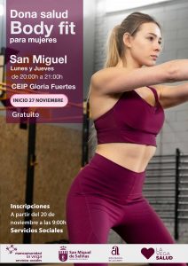 Actvidad física mujer. Body fit. San Miguel de Salinas