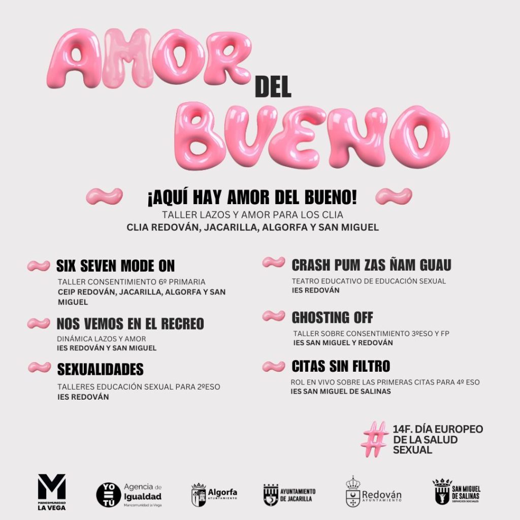 En el Mes del Buen Amor, Mancomunidad la Vega, promueve la educación sexual, el consentimiento y las relaciones saludables entre adolescentes y jóvenes.