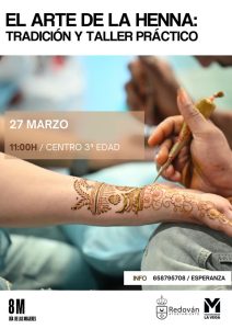 Carteles talleres 8M 2026 - Taller de henna Redován