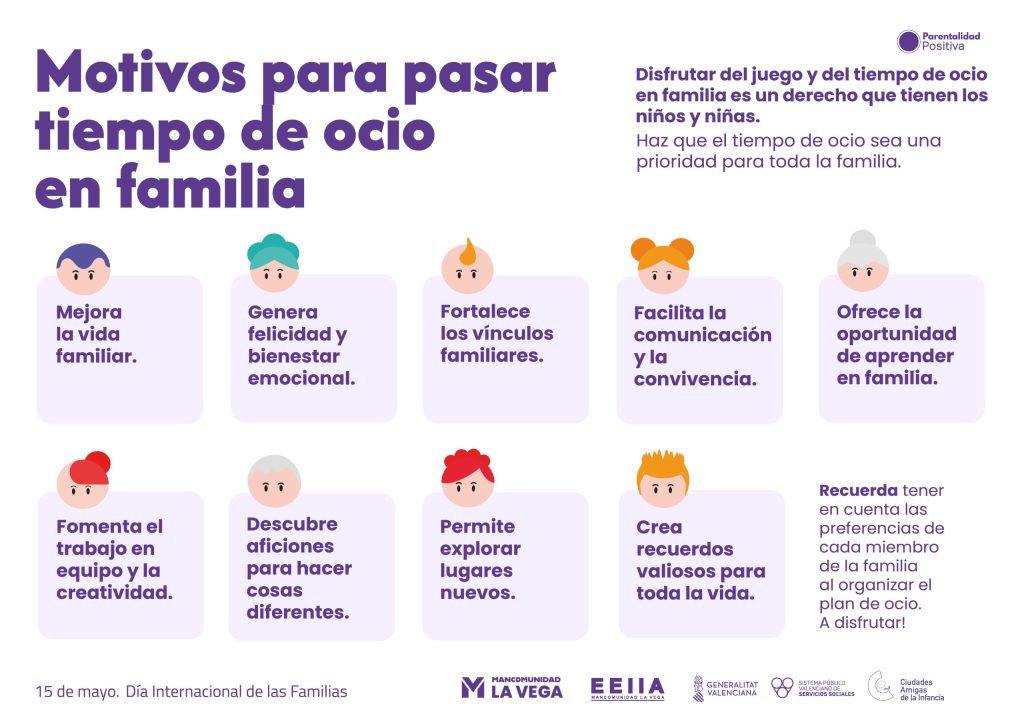 Motivos para pasar tiempo de ocio en familia