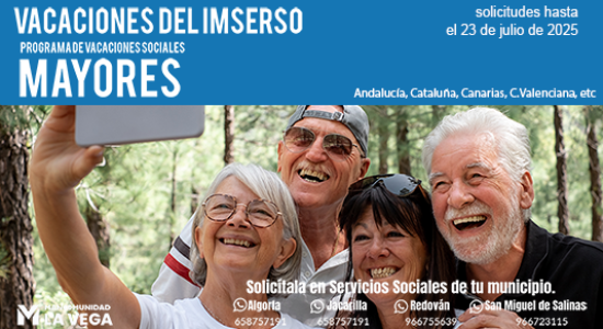 Vacaciones del imserso 2025