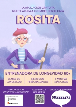 Rosita. La app gratuita que te ayudará a cuidarte desde casa.