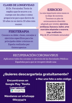 Rosita la app gratuita que te ayudará a cuidarte desde casa.